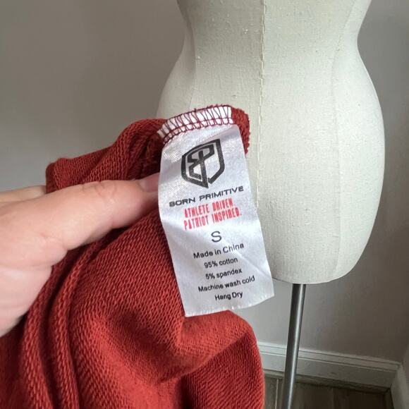 Born Primitive Flashback Hoodie in Cinnamon Dark Rust Orange Sz Small - Picture 4 of 8